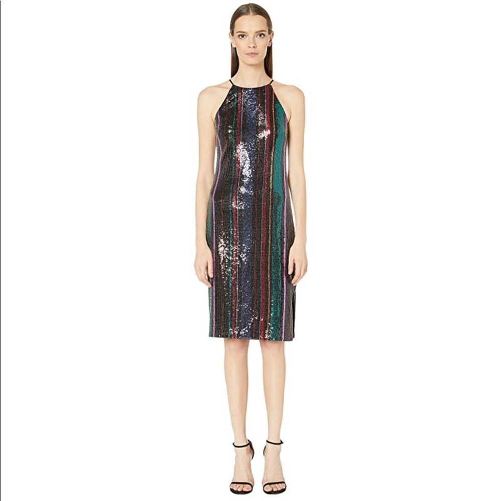 NWT Badgley Mischka Racerback Sequin Cocktail